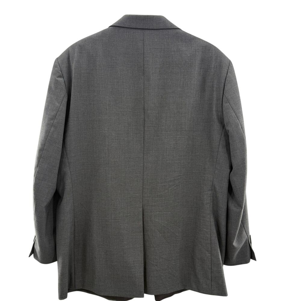 Land’s End Men’s 100% Wool Two Button Blazer Sports Coat Gray Size 48 Regular - Picture 7 of 12